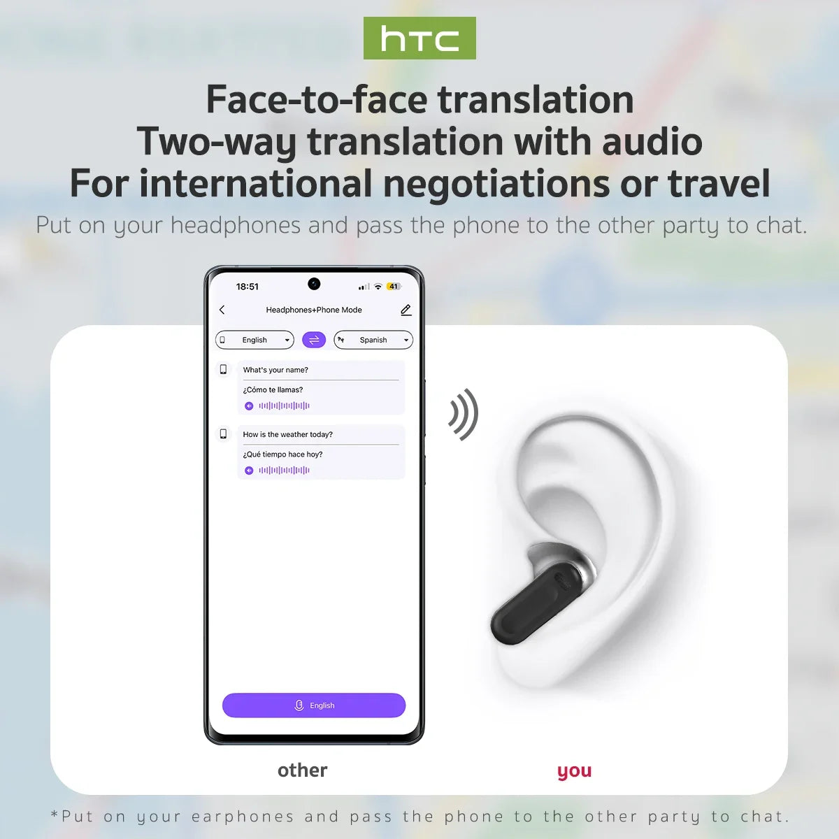 HTC NE20 Smart Translator Earbuds