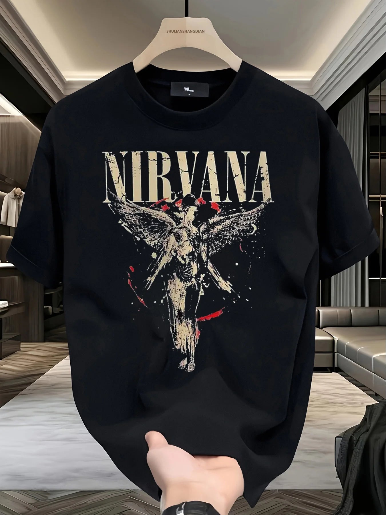 Angel Nirvana Graphic T-Shirt