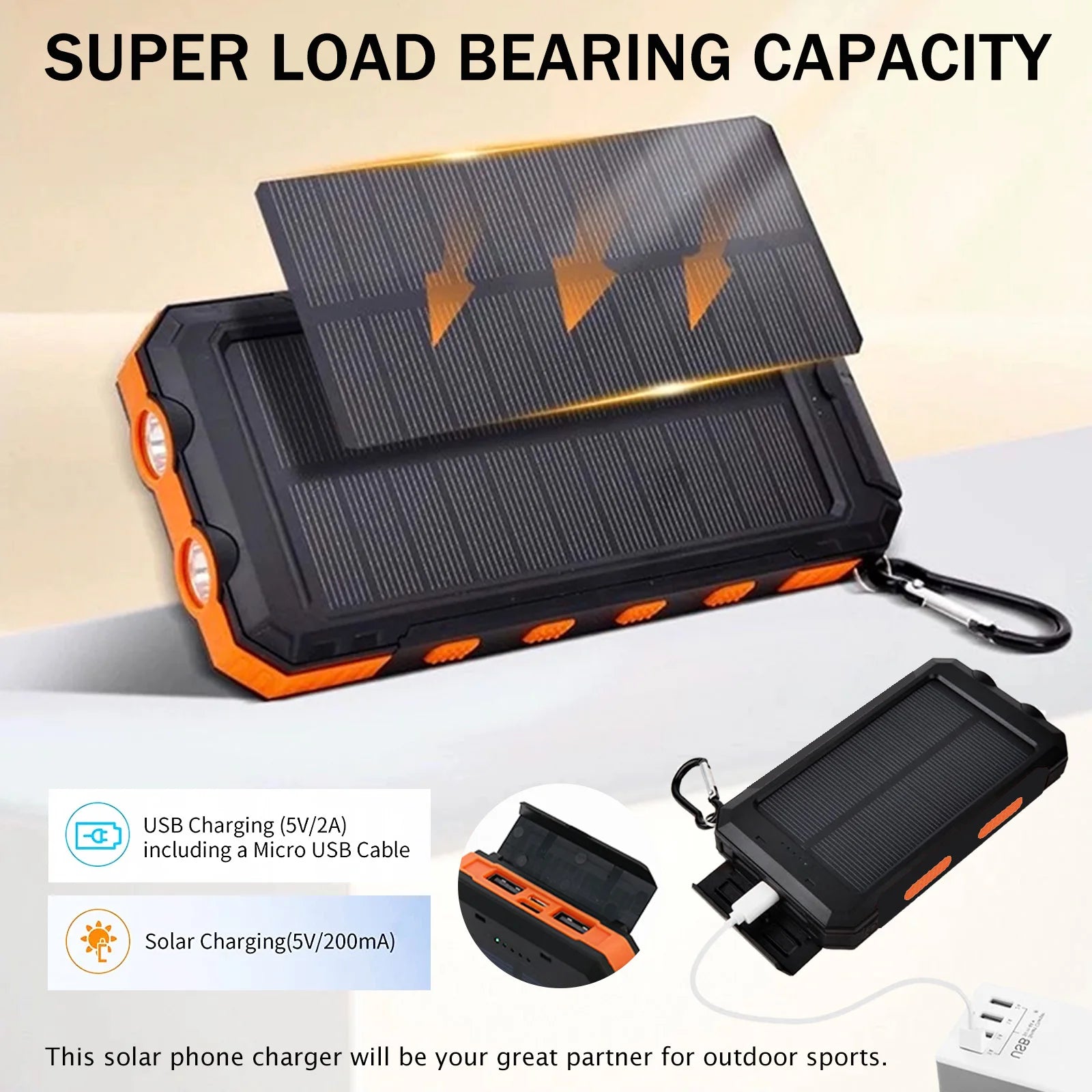 20000mAh Solar Survival Power Bank