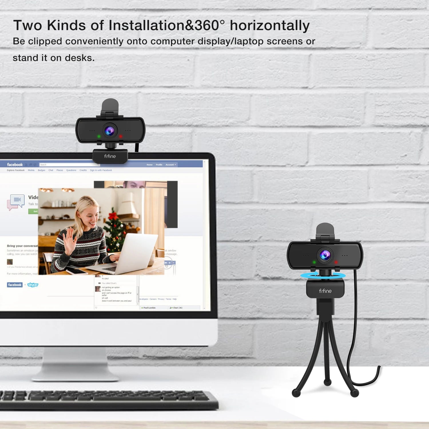 FIFINE 1440p HD Webcam K420
