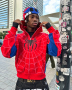 Y2K Gothic Spider Zip Hoodie