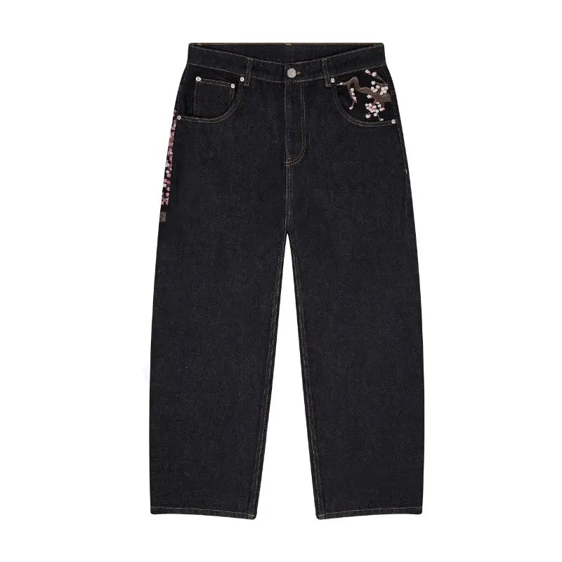 Y2K Cherry Blossom Baggy Jeans