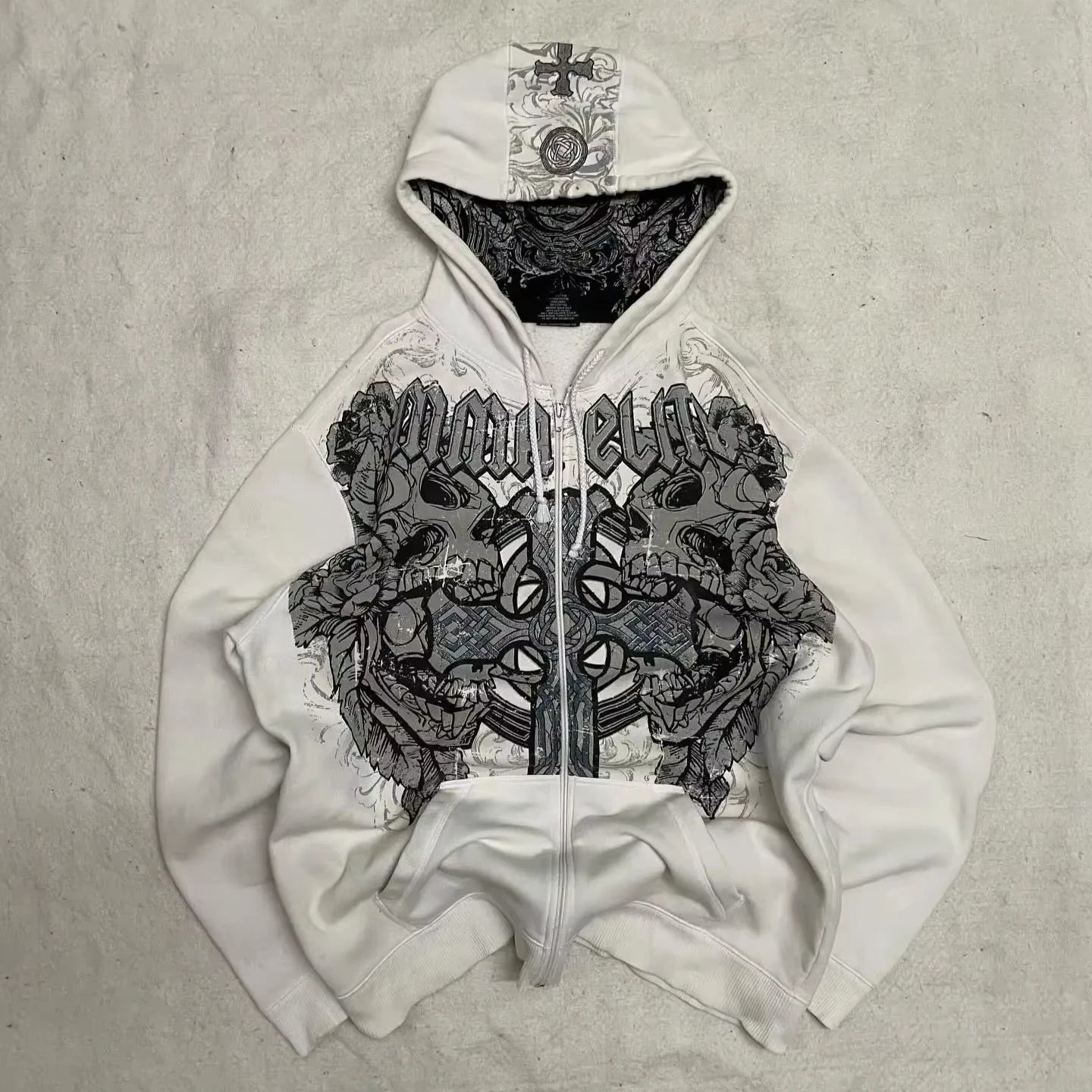 2026 Y2K Gothic Zipper Hoodie