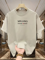Milan Letter Print Cotton Tee