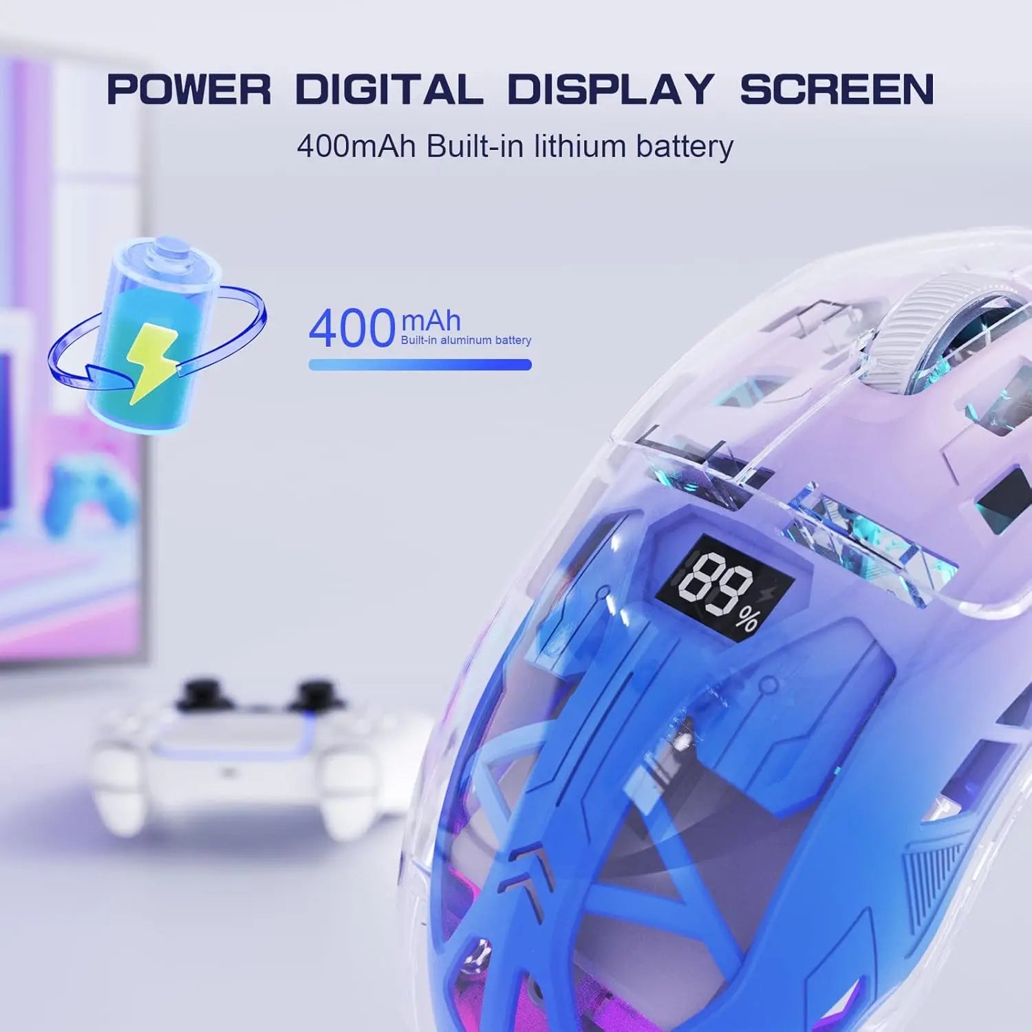 A2 Transparent RGB Gaming Mouse