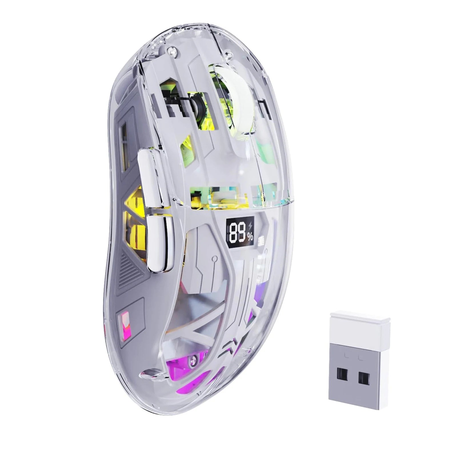 A2 Transparent RGB Gaming Mouse
