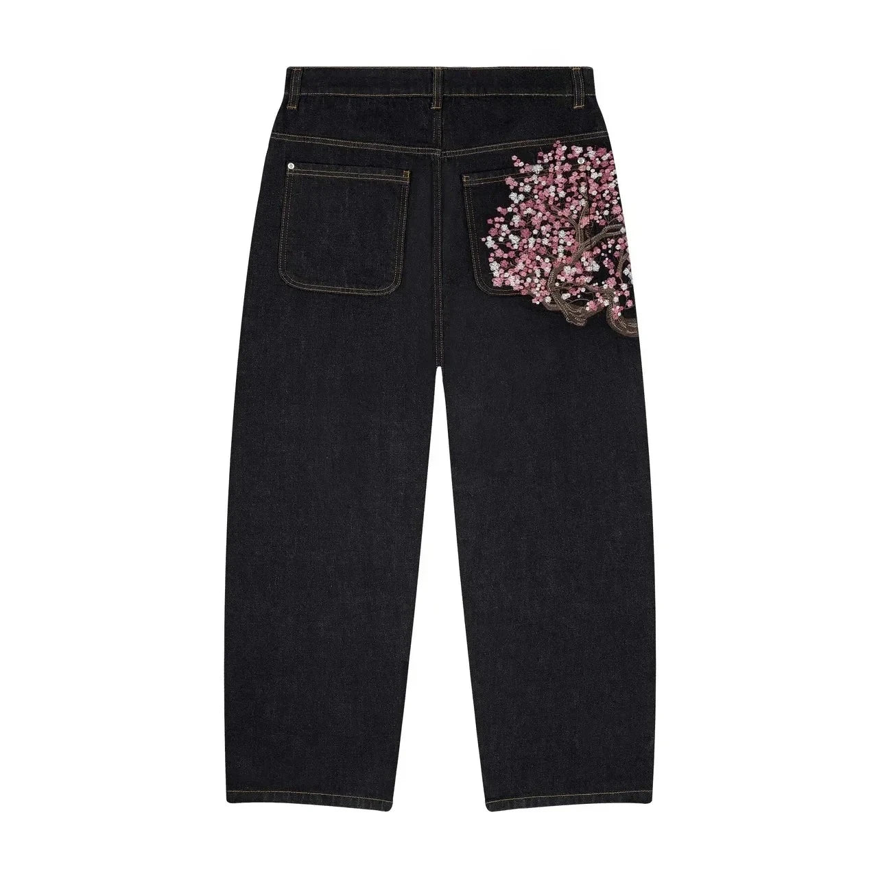 Y2K Cherry Blossom Baggy Jeans